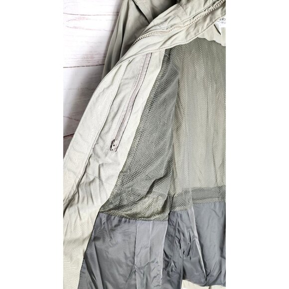 Columbia Sportswear Beige Safari Utility Jacket Multi-Pocket Pop-Out Hood - Picture 16 of 16